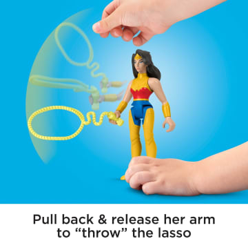 Fisher-Price DC League Of Super-Pets Wonder Woman & PB Poseable Figure Set, 3 Pieces