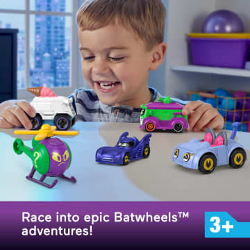 Fisher-Price DC Batwheels 1:55 Scale Vehicle Multipack, 5-Piece Diecast Toy Cars, Preschool Toys - Imagen 2 de 6