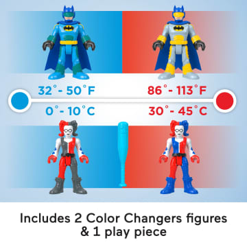 Imaginext DC Super Friends Batman Figure Set With Harley Quinn And Color-Changing Action - Image 4 of 6