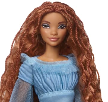 Disney The Little Mermaid Ariel Fashion Doll On Land in Signature Blue Dress - Image 3 of 6