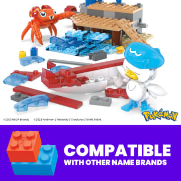 MEGA Pokémon Quaxly And Paras Building Toy Kit With 2 Action Figures (188 Pieces) For Kids - Imagen 4 de 6