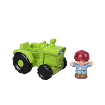 Fisher-Price Little People Helpful Harvester Tractor Vehicle & Farmer Figure For Toddlers - Image 4 of 6