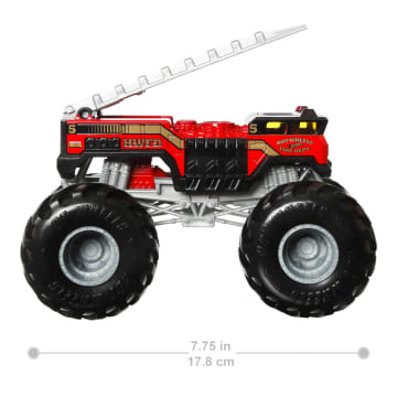 Hot Wheels Monster Trucks Vehículo de Juguete 5 Alarm Rojo Escala 1:24 - Imagen 2 de 3
