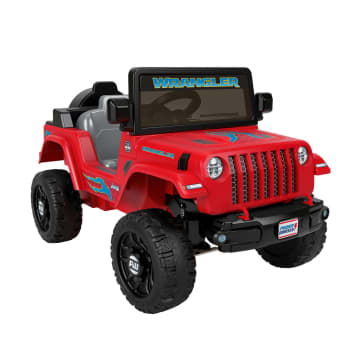 Power Wheels Jeep Wrangler Toddler Ride-On Toy With Driving Sounds, Red