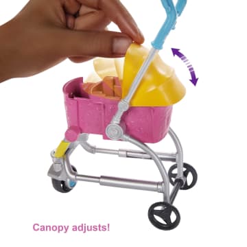 Barbie Stroll ‘n Play Pups Playset With Barbie Doll, 2 Puppies And Pet Stroller