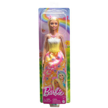 Barbie Fantasía Muñeca Doncella Vestido de Ensueño Amarillo - Imagen 6 de 6