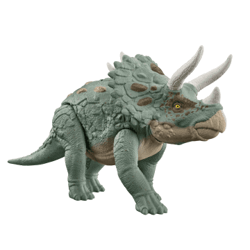 Jurassic World Gigantic Trackers Triceratops Dinosaur Action Figure Toy, Large Species - Image 1 of 6