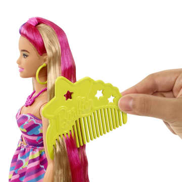 Barbie Totally Hair Boneca Vestido de Flores - Imagem 3 de 6