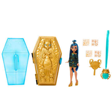 Monster High Cleo De Nile Doll And Boo-Jeweled Beauty Case With Accessories - Imagem 5 de 6