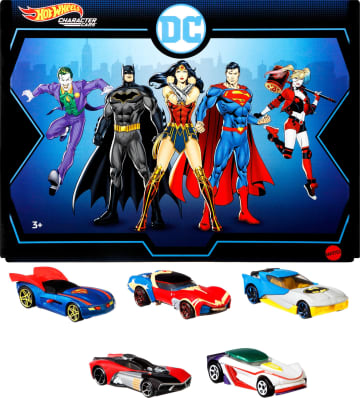Hot Wheels 1:64 Scale DC Character Cars 5-Pack