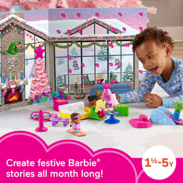 Fisher-Price Little People Barbie Advent Calendar Playset, Christmas Gift For Toddlers, 24 Toys - Imagem 2 de 6