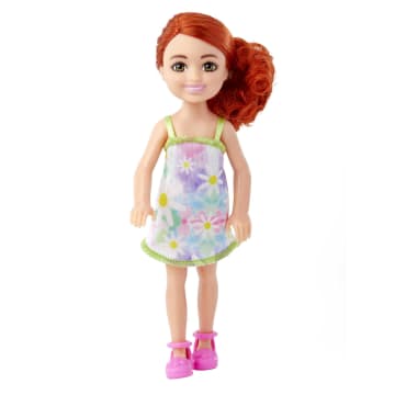 Barbie Chelsea Doll, Small Doll Wearing Removable Floral Dress With Red Hair & Blue Eyes - Image 1 of 6