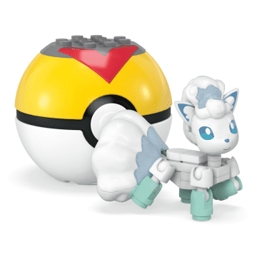 MEGA Pokémon Alolan Vulpix Building Toy Kit, Poseable Action Figure (28 Pieces) For Kids