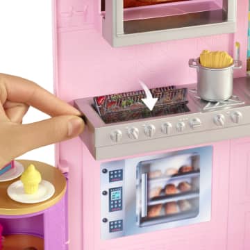 Barbie Doll Playset With 30+ Pieces, Cook ‘n Grill Restaurant, Travel Toy