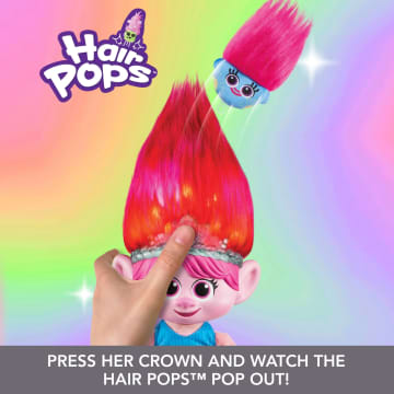 Dreamworks Trolls Band Together Hair Pops Showtime Surprise Queen Poppy Plush With Lights, Sounds & Accessories - Image 4 of 6