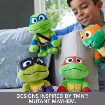 Teenage Mutant Ninja Turtles: Mutant Mayhem Plush Toys 4 Pack, 8 Inch Soft Dolls - Imagem 3 de 6