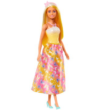 Barbie Fantasía Muñeca Doncella Vestido de Ensueño Amarillo - Imagen 1 de 6