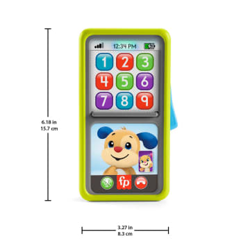 Fisher-Price Ríe y Aprende Juguete para Bebés Smartphone Deluxe de Aprendizaje Verde