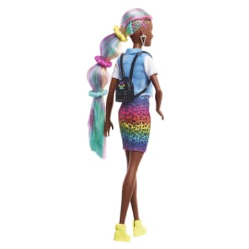 Barbie Fashion & Beauty Boneca Penteado Arco-íris Animal Print Castanha