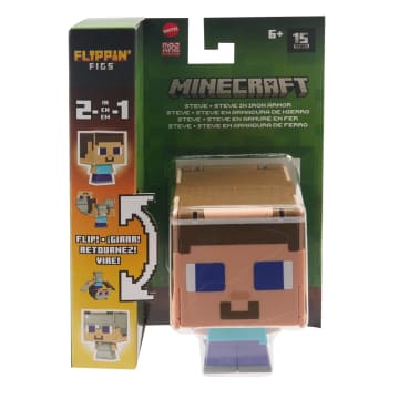 Minecraft Flippin’ Figs Figures Collection, 2-in-1 Fidget Play, 3.75-in Scale & Pixelated Design (Characters May Vary) - Image 6 of 6