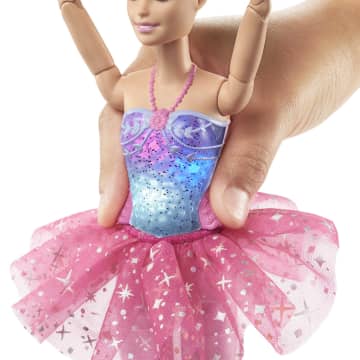 Barbie Fantasía Muñeca Bailarina Luces Brillantes Tutú Rosa - Imagen 3 de 6