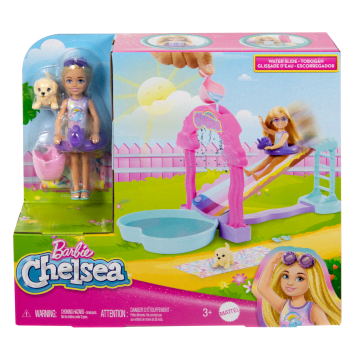 Barbie  Chelsea  Coffret de Jeu  Glissade D’Eau Arc-en-Ciel