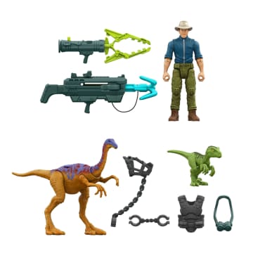 Jurassic Park Dr. Alan Grant Tactical Claw Figure Pack & 2 Dinosaurs - Imagen 6 de 6