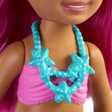 Barbie Dreamtopia Chelsea Mermaid Doll, 6.5-Inch With Pink Hair And Tail