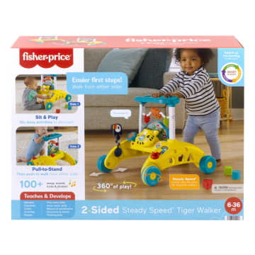 Fisher-Price 2-Sided Steady Speed Tiger Walker Electronic Learning Toy For Infant & Toddler