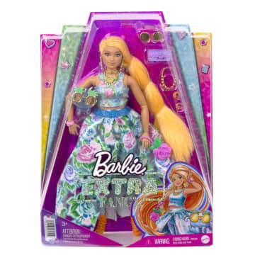 Barbie Extra Fancy Doll in Floral 2-Piece Gown, With Pet, 3 Year Olds & Up
