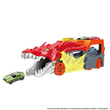Hot Wheels City Dragon Launch Transporter, Spits Cars From Its Mouth, Gift For Kids 3 Years & Up