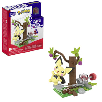 MEGA Pokémon Coffret La Cueillette de Pichu, 1 Figurine (84 Pièces)