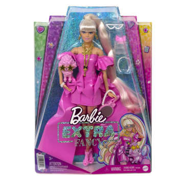 Barbie Extra Fancy Doll in Pink Gown With Pet, Toy For 3 Year Olds & Up