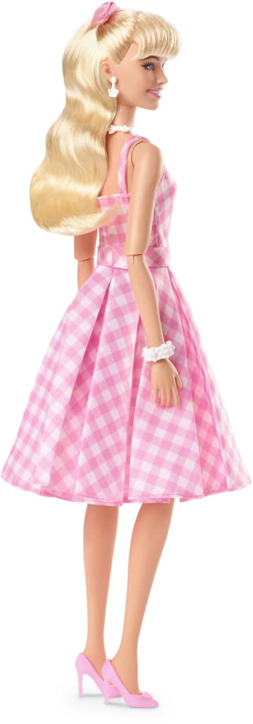 Barbie Film Poupée de Coll. Robe de Guingan Rose, Margot Robbie - Imagen 3 de 3