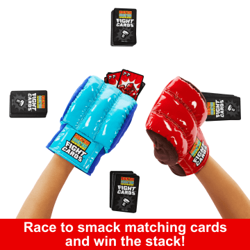 Rock ‘Em Sock ‘Em Robots Fight Cards Card Game With Two Boxing Gloves, Team Party Game - Image 3 of 6
