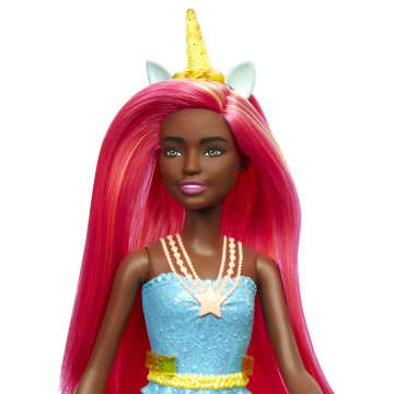 Barbie Dreamtopia Unicorn Doll With Pink & Yellow Hair, Skirt, Removable Unicorn Tail & Headband