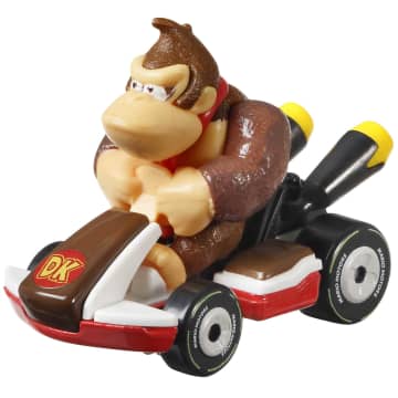 Hot Wheels Mario Kart Veículo de Brinquedo Kart Padrão Donkey Kong - Imagem 1 de 4