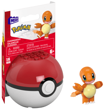 MEGA Pokémon Juguete de Construcción Pokébola Evergreen Charmander - Image 1 of 3