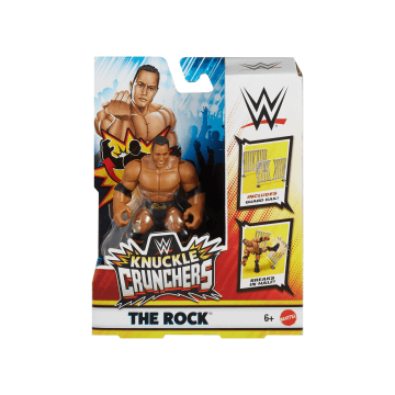 WWE Action Figure Knuckle Crunchers The Rock With Battle Accessory - Imagem 2 de 6