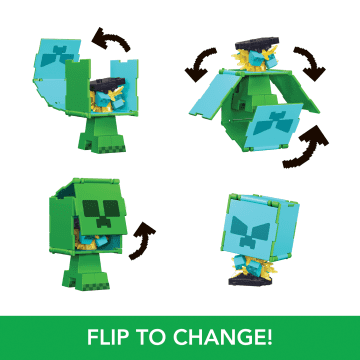 Minecraft Flippin’ Figs Figures Collection, 2-in-1 Fidget Play, 3.75-in Scale & Pixelated Design (Characters May Vary) - Image 4 of 6