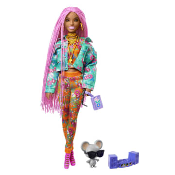 Barbie Doll And Accessories, Barbie Extra Doll With Pet Mouse