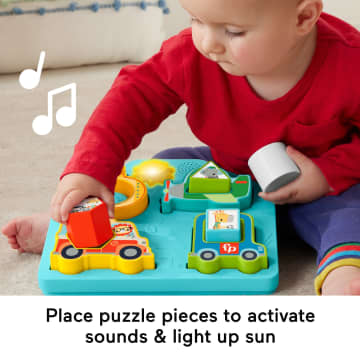 Fisher-Price Shapes & Sounds Vehicle Puzzle Baby Sorting Toy With Music & Lights - Image 3 of 6