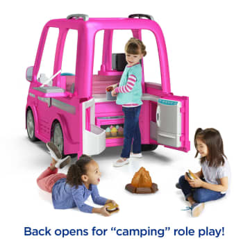 Power Wheels Barbie Dream Camper, Battery Powered 12V Ride On Vehicle