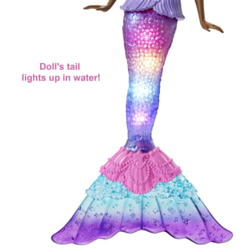 Mermaid Barbie Doll With Water-Activated Twinkle Light-Up Tail, Purple-Streaked Hair