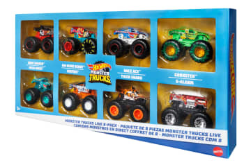 Hot Wheels Monster Trucks Live 8-Pack, Toy Trucks, Gift For Kids 3 Years & Up