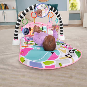 Fisher-Price  Tapis Piano Lumières et Apprentissage, Pour Bébé, Rose