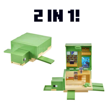 Minecraft Transforming Turtle Hideout Playset, AuThentic Character Based On The Video Game