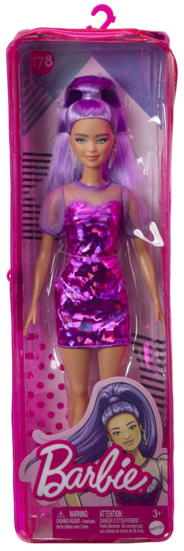 Barbie Fashionista Muñeca Vestido Morado Monocromático - Image 6 of 6