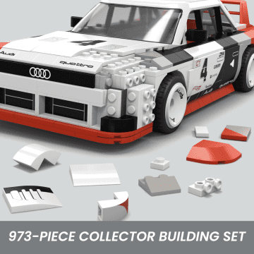 MEGA Hot Wheels Audi 90 Quattro Imsa GTO Building Toy Kit (973 Pieces) For Collectors - Image 3 of 3