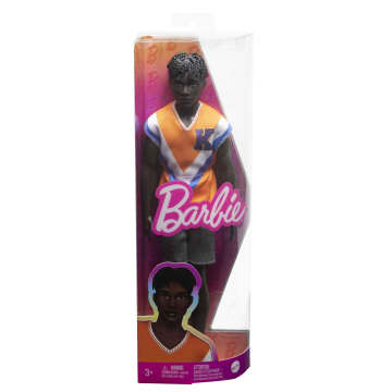 Barbie Fashion & Beauty Muñeco Ken con playera naranja y bermudas grises - Imagem 6 de 6